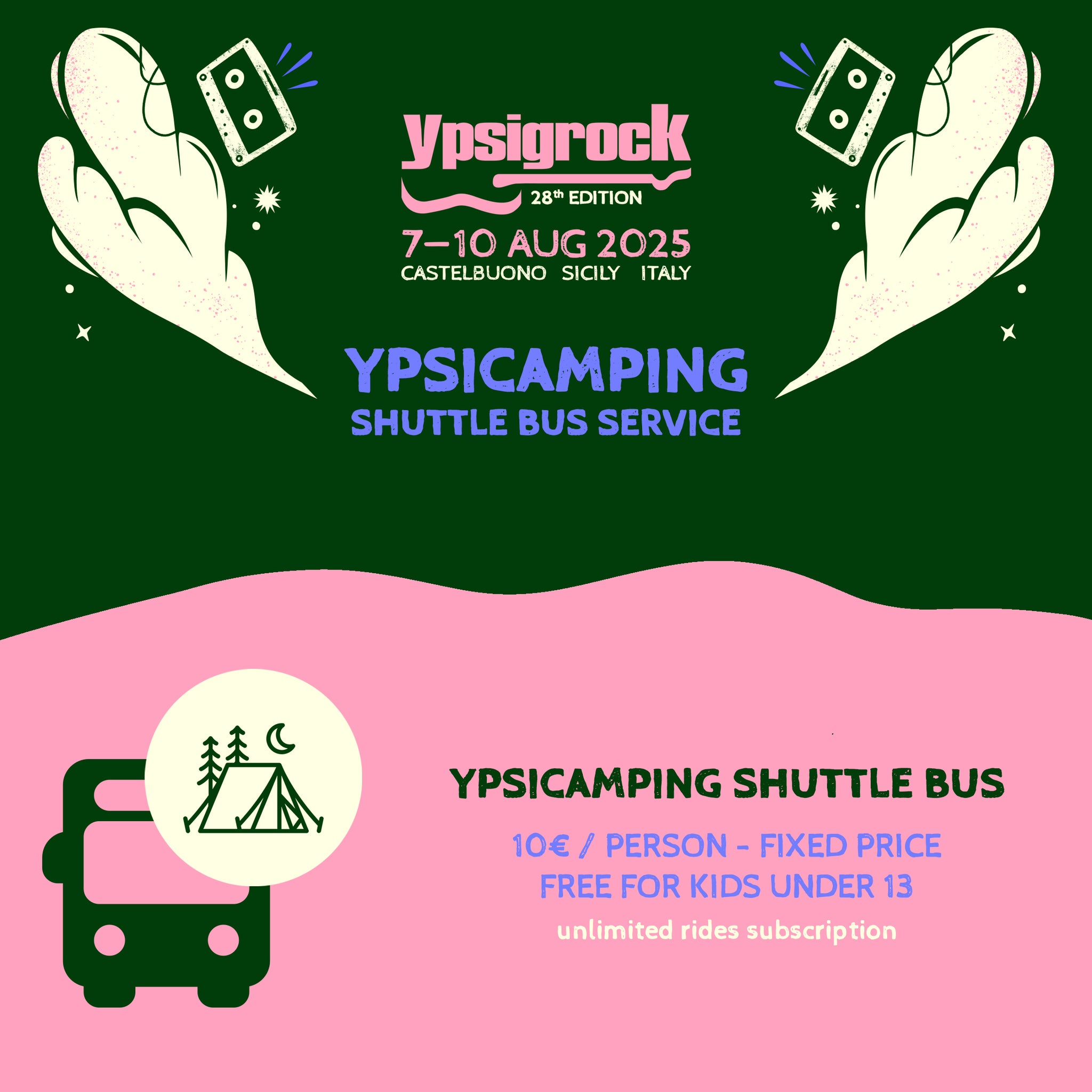 Ypsicamping Shuttle Bus Service subscription 2025